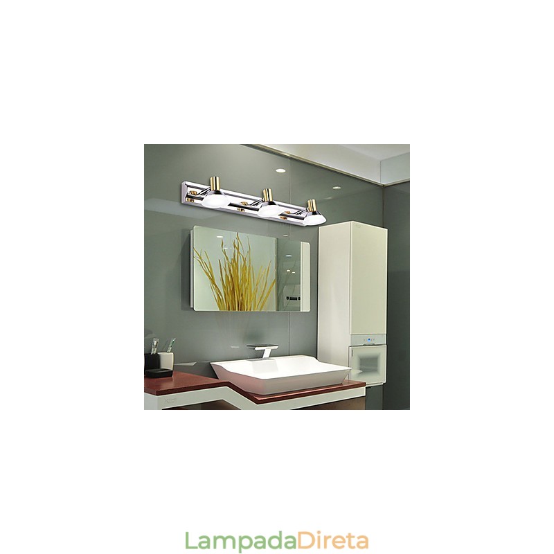 Apliques de parede Iluminação de banheiro Moderno Contemporâneo Metal