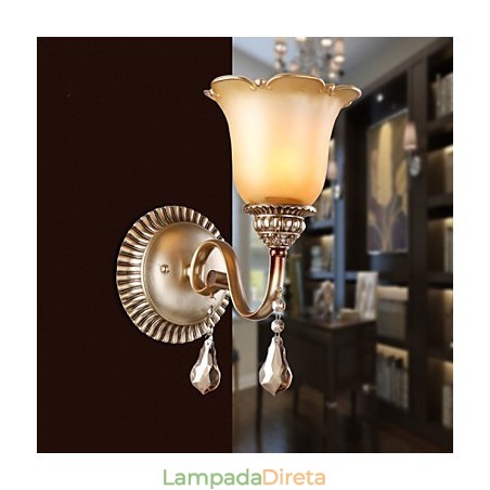 Europa Tipo Restaurando Formas Antigas Ferro Forjado Quarto Cristal Vidro Lâmpada de Parede Luz Europa Tipo Restaurando Formas Antigas Ferro Forjado Quarto Cristal Vidro Lâmpada de Parede Luz