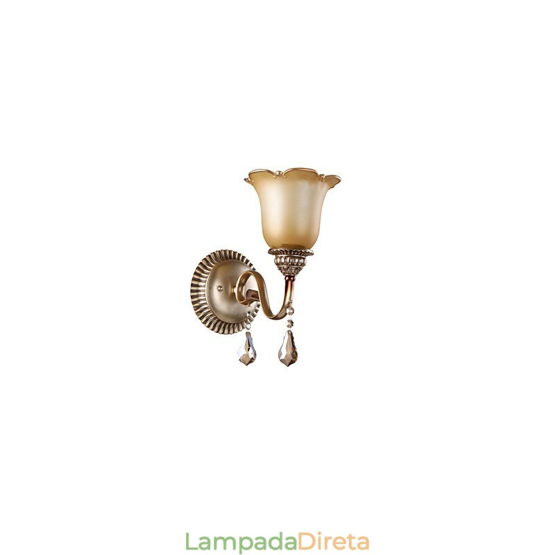 Europa Tipo Restaurando Formas Antigas Ferro Forjado Quarto Cristal Vidro Lâmpada de Parede Luz