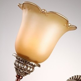Europa Tipo Restaurando Formas Antigas Ferro Forjado Quarto Cristal Vidro Lâmpada de Parede Luz