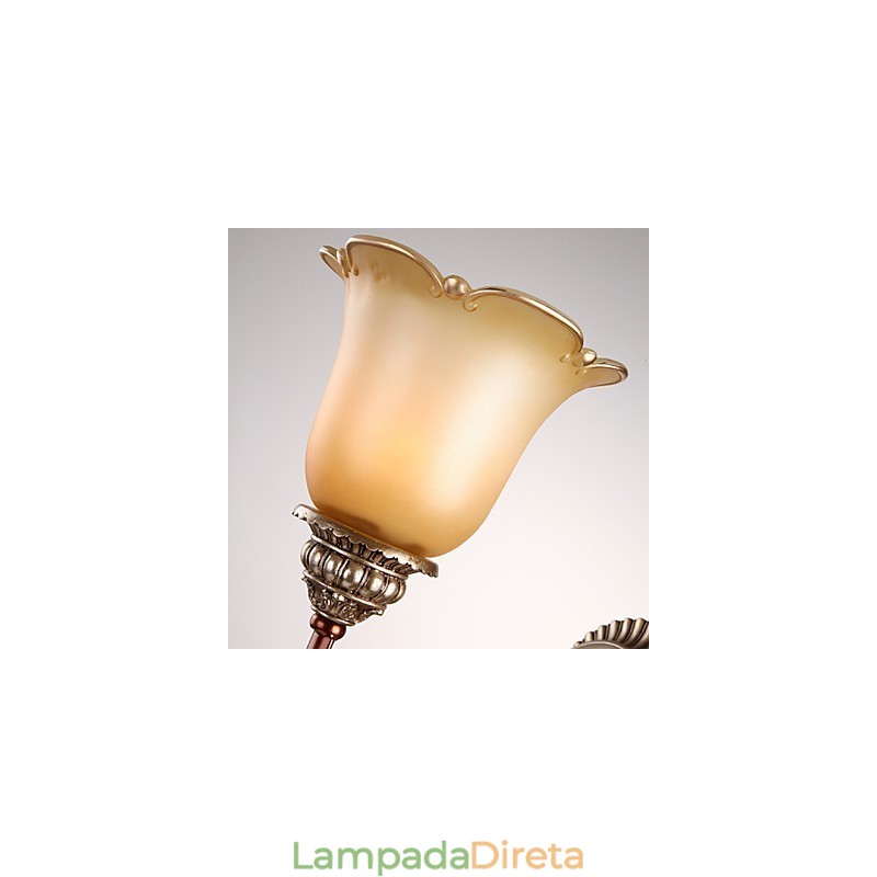 Europa Tipo Restaurando Formas Antigas Ferro Forjado Quarto Cristal Vidro Lâmpada de Parede Luz