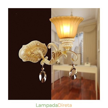 Europa Tipo Restaurando Formas Antigas Ferro Forjado Quarto Cristal Vidro Lâmpada de Parede Luz Europa Tipo Restaurando Formas Antigas Ferro Forjado Quarto Cristal Vidro Lâmpada de Parede Luz