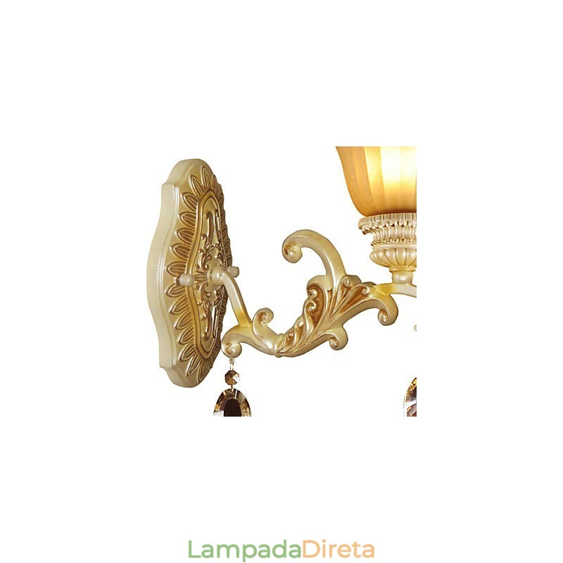 Europa Tipo Restaurando Formas Antigas Ferro Forjado Quarto Cristal Vidro Lâmpada de Parede Luz