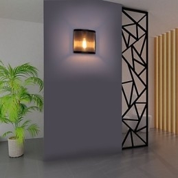 Luminária de parede estilo vintage, malha de arame de aço e metal, sala de estar, corredor, sótão, garagem, porão