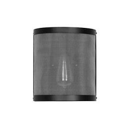 Luminária de parede estilo vintage, malha de arame de aço e metal, sala de estar, corredor, sótão, garagem, porão
