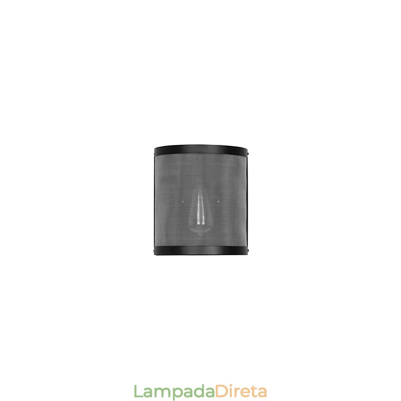 Luminária de parede estilo vintage, malha de arame de aço e metal, sala de estar, corredor, sótão, garagem, porão