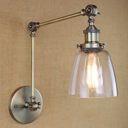Retro Vintage Exclusivo Hotel Lobby Quarto Cabeceira RACK Bronze Antigo Decorativo Parede Sconce