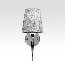 Luminária de cabeceira prateada, luminária de parede para leitura, armadilha de encanamento, luz de fundo de espelho