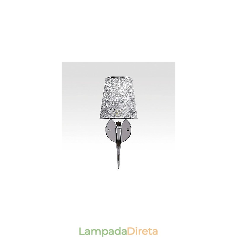 Luminária de cabeceira prateada, luminária de parede para leitura, armadilha de encanamento, luz de fundo de espelho