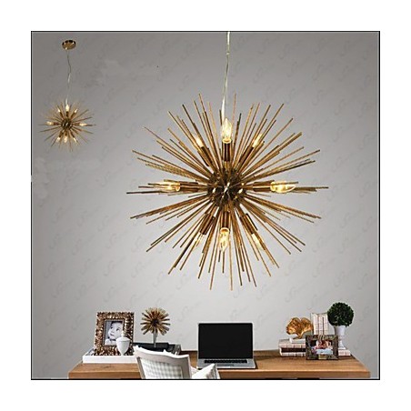 Lustre Retro Imitação Cobre Creative line 10 Luzes Lustre Retro Imitação Cobre Creative line 10 Luzes