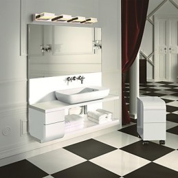 Luminária Espelho Quadrada Aço Inox e Acrílico