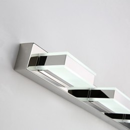 Luminária Espelho Quadrada Aço Inox e Acrílico