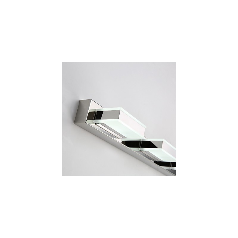 Luminária Espelho Quadrada Aço Inox e Acrílico