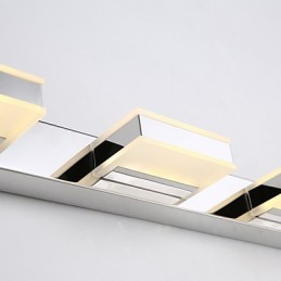 Luminária Espelho Quadrada Aço Inox e Acrílico