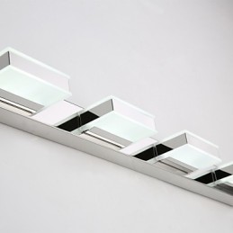 Luminária Espelho Quadrada Aço Inox e Acrílico