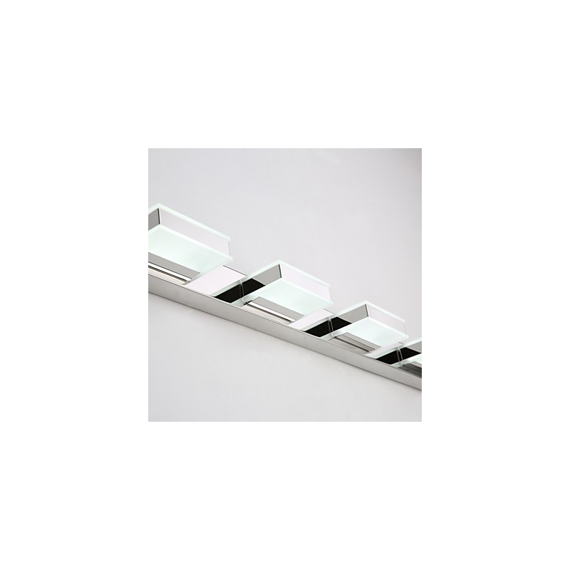 Luminária Espelho Quadrada Aço Inox e Acrílico