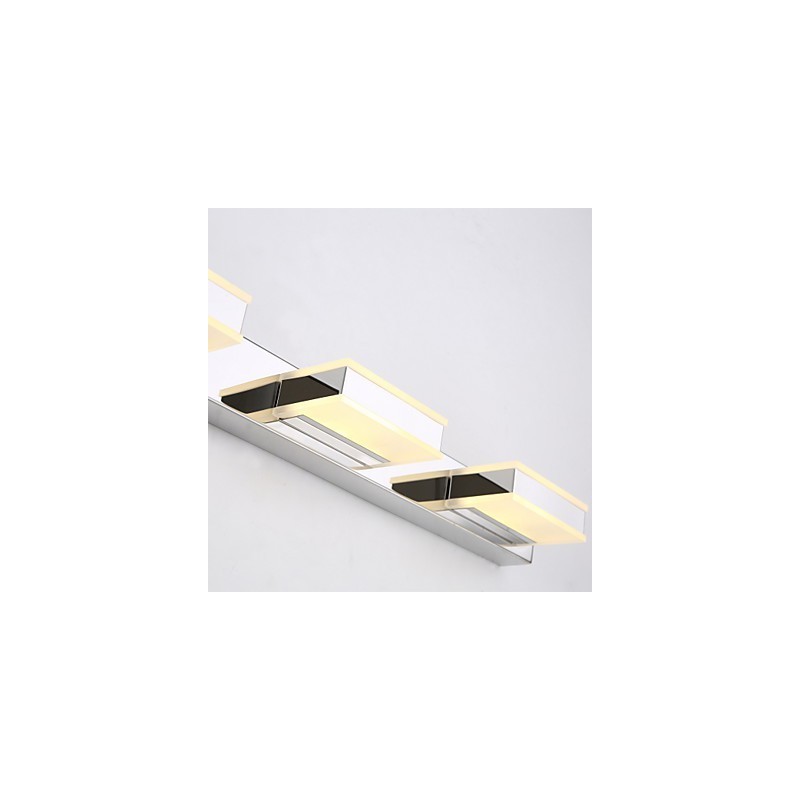 Luminária Espelho Quadrada Aço Inox e Acrílico