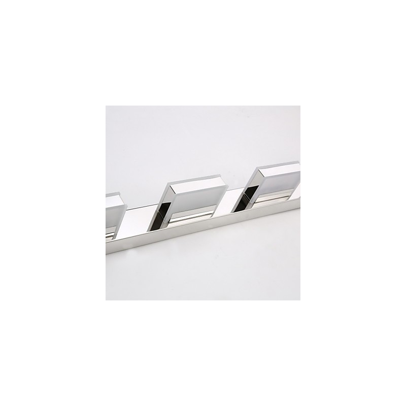 Luminária Espelho Quadrada Aço Inox e Acrílico
