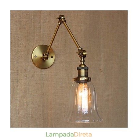 American Country Milan Nordic Bronze Plating Vidro Braço Duplo Braço Longo Da Decoração De Parede Da Varanda American Country Milan Nordic Bronze Plating Vidro Braço Duplo Braço Longo Da Decoração De Parede Da Varanda