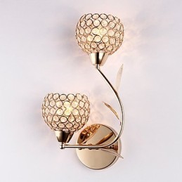 Apliques de parede Luminárias de parede de leitura Cristal Mini Estilo Moderno Contemporâneo Metal