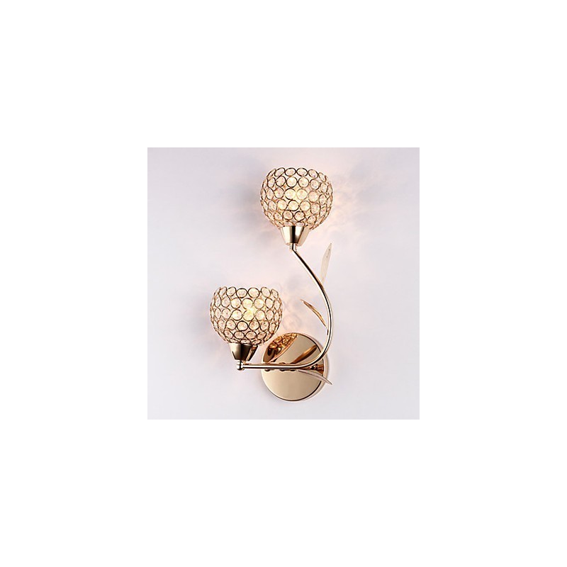 Apliques de parede Luminárias de parede de leitura Cristal Mini Estilo Moderno Contemporâneo Metal