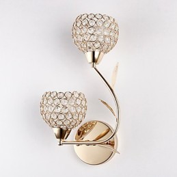 Apliques de parede Luminárias de parede de leitura Cristal Mini Estilo Moderno Contemporâneo Metal