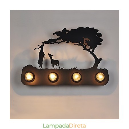 4 luzes American Village Pastoral LOFT estilo quarto corredor ferro retro lâmpadas de parede