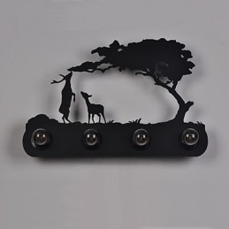 4 luzes American Village Pastoral LOFT estilo quarto corredor ferro retro lâmpadas de parede