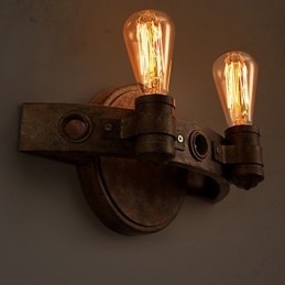 American Creative Restaurando Maneiras Antigas Ferro Forjado Lua Cheia Machetes Luminária de Parede Luzes