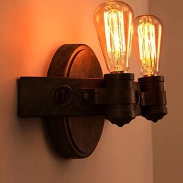 American Creative Restaurando Maneiras Antigas Ferro Forjado Lua Cheia Machetes Luminária de Parede Luzes