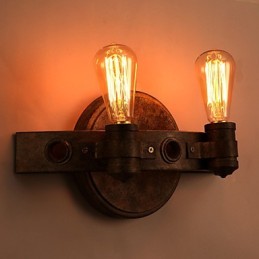American Creative Restaurando Maneiras Antigas Ferro Forjado Lua Cheia Machetes Luminária de Parede Luzes