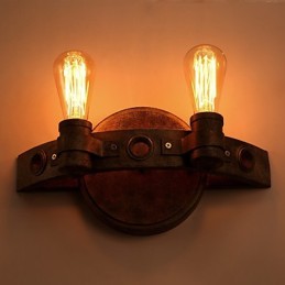 American Creative Restaurando Maneiras Antigas Ferro Forjado Lua Cheia Machetes Luminária de Parede Luzes