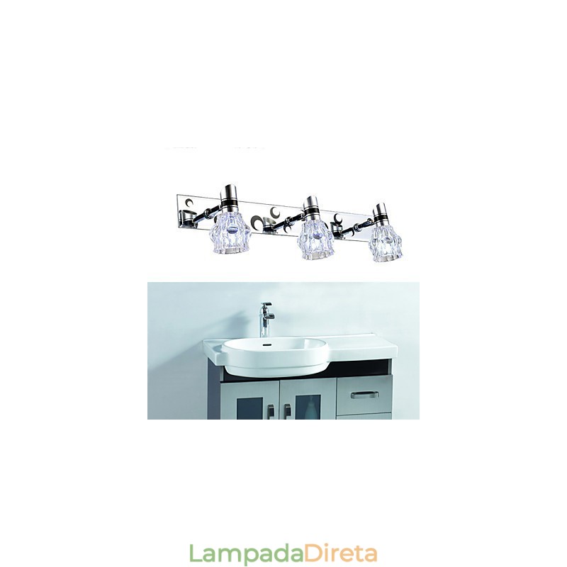 Nova chegada iluminação de parede de lavagem lâmpada branca de cor única para espelho frontal ferragens placa de metal luz de parede de banheiro