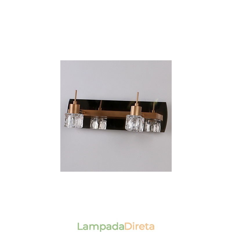 Iluminação de banheiro de cristal moderna contemporânea G4 Metal