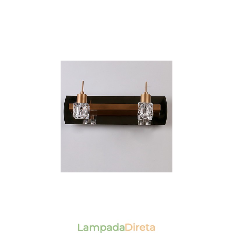 Iluminação de banheiro de cristal moderna contemporânea G4 Metal