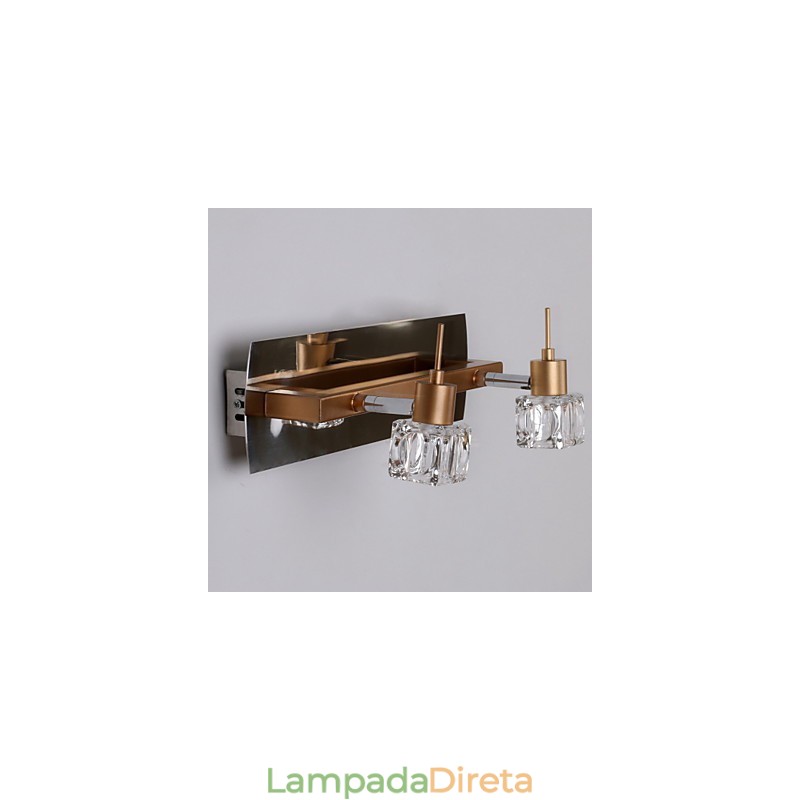Iluminação de banheiro de cristal moderna contemporânea G4 Metal