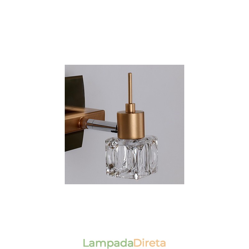 Iluminação de banheiro de cristal moderna contemporânea G4 Metal