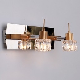 Iluminação de banheiro de cristal moderna contemporânea G4 Metal