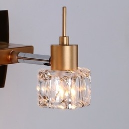 Iluminação de banheiro de cristal moderna contemporânea G4 Metal