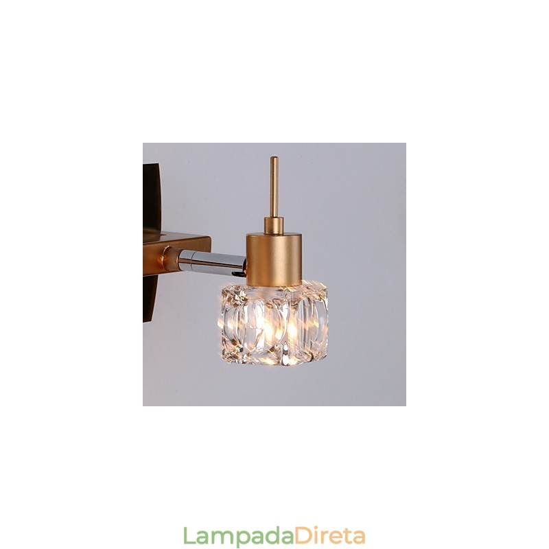 Iluminação de banheiro de cristal moderna contemporânea G4 Metal