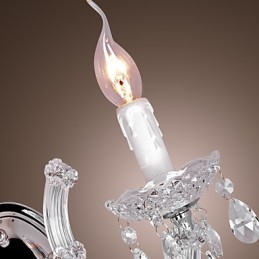 Elegante Luminária de Parede de Cristal com 2 Luzes