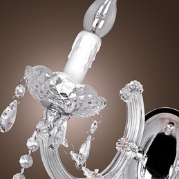 Elegante Luminária de Parede de Cristal com 2 Luzes