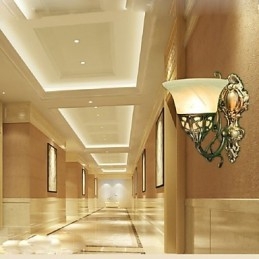 Luminárias de parede europeias Material metálico Revestimento Bronze Iluminação com cabeceira Sala de estar Espelho frontal Lâmpada de varanda