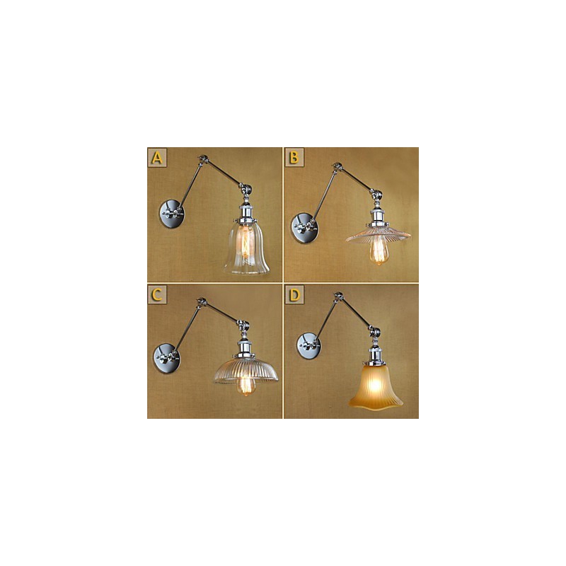 Apliques de parede Iluminação de banheiro Luzes de parede externas Luzes de parede de leitura Modernas contemporâneas Vidro