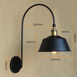 American Country LOFT Industrial Machinery Light Wind Retro Villa Nostalgic Dining Room Ferro Luminária de parede decorativa