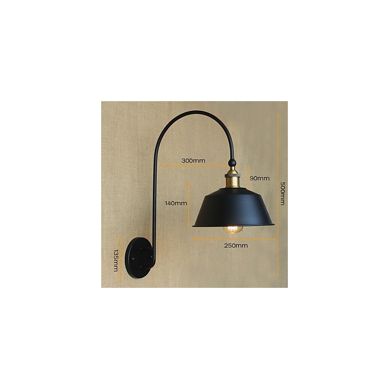 American Country LOFT Industrial Machinery Light Wind Retro Villa Nostalgic Dining Room Ferro Luminária de parede decorativa