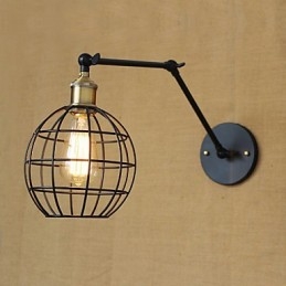 Arandelas de parede Luzes de balanço Luzes de parede de leitura Mini estilo rústico Lodge Metal