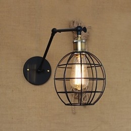 Arandelas de parede Luzes de balanço Luzes de parede de leitura Mini estilo rústico Lodge Metal