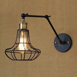 Arandelas de parede Luzes de balanço Luzes de parede de leitura Mini estilo rústico Lodge Metal