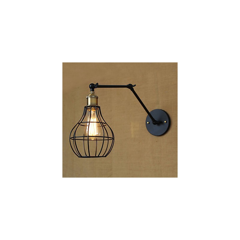 Arandelas de parede Luzes de balanço Luzes de parede de leitura Mini estilo rústico Lodge Metal